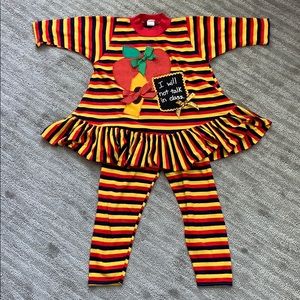 Vintage Girl’s School Two-Piece Striped Outfit